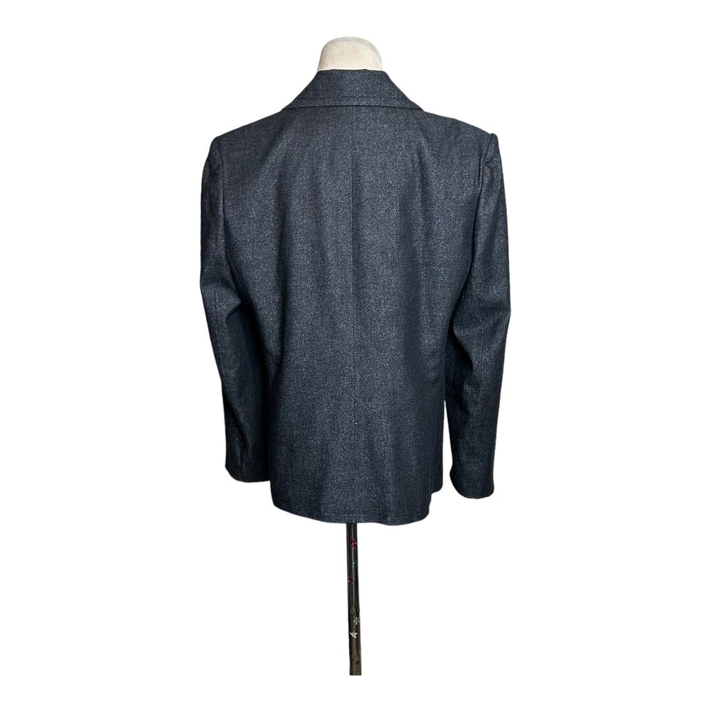 R. Q. T. Gray Shimmer Three Button Lined Blazer S… - image 2